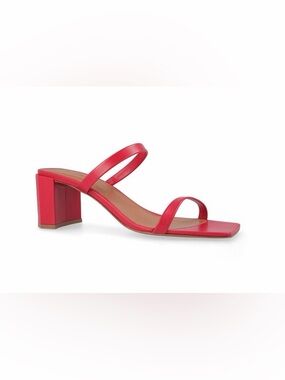 By Far Tanya Red Leather Sandal